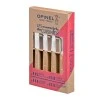 Набор ножей Opinel "Les Essentiels", нержавеющая сталь, рукоять бук( 4 шт./уп.), 001300