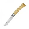 Нож Opinel №7 Nature, нержавеющая сталь, рукоять самшит, гравировка волны, 001552