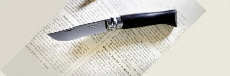 Нож Opinel №8, нержавеющая сталь, рукоять эбеновое дерево, подарочная упаковка, 001352