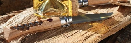 Нож Opinel №10, нержавеющая сталь, рукоять из бука, со штопором, 001410