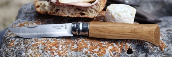 Нож Opinel №8, нержавеющая сталь, дубовая рукоять, 000647