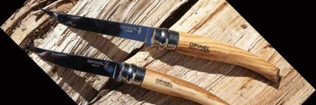 Нож филейный Opinel №8, нержавеющая сталь, рукоять оливковое дерево, 001144