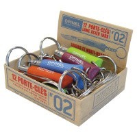 Набор-дисплей 12 шт: нож-брелок Opinel №2, нержавеющая сталь, голубой/оранжевый/зеленый/фиолетовый, 001429