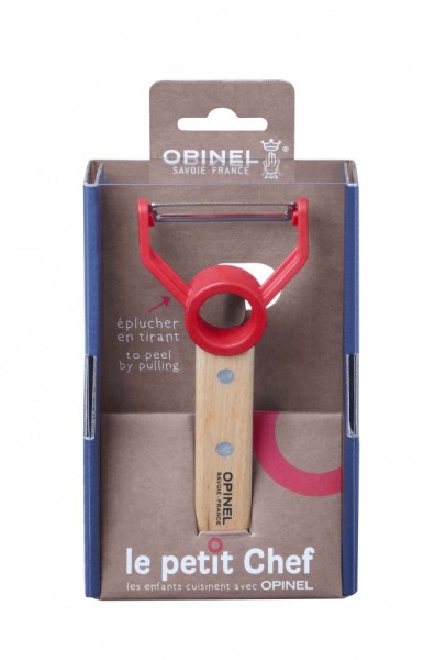 Нож для чистки овощей Opinel Peeler, деревянная рукоять, нержавеющая сталь, коробка, 001745