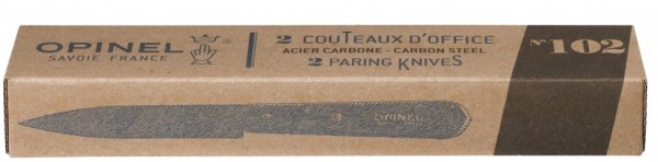 Набор Opinel из двух ножей N°102, углеродистая сталь, для очистки овощей. 001222
