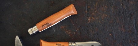 Нож Opinel №9, углеродистая сталь, рукоять из дерева бука, блистер, 000623